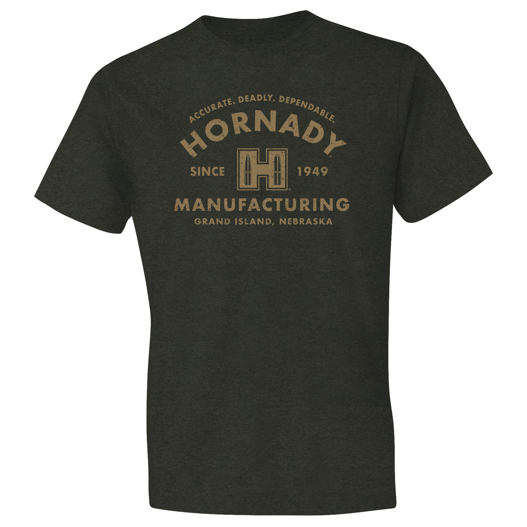 Manufacturing Tee - Dk Olive Heather