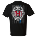 POW Blue Line T-shirt - Black