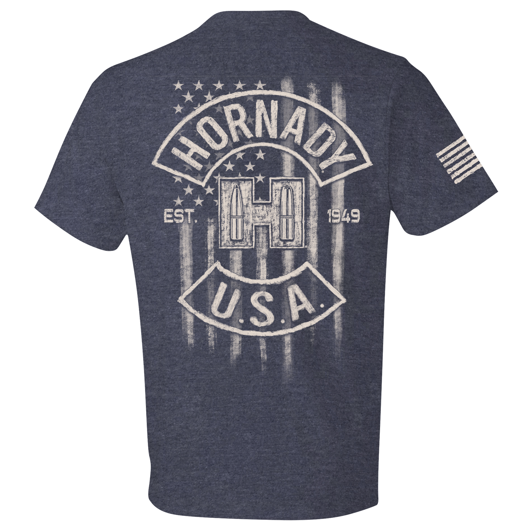 Tonal Flag Rocker T-shirt - Denim Heather