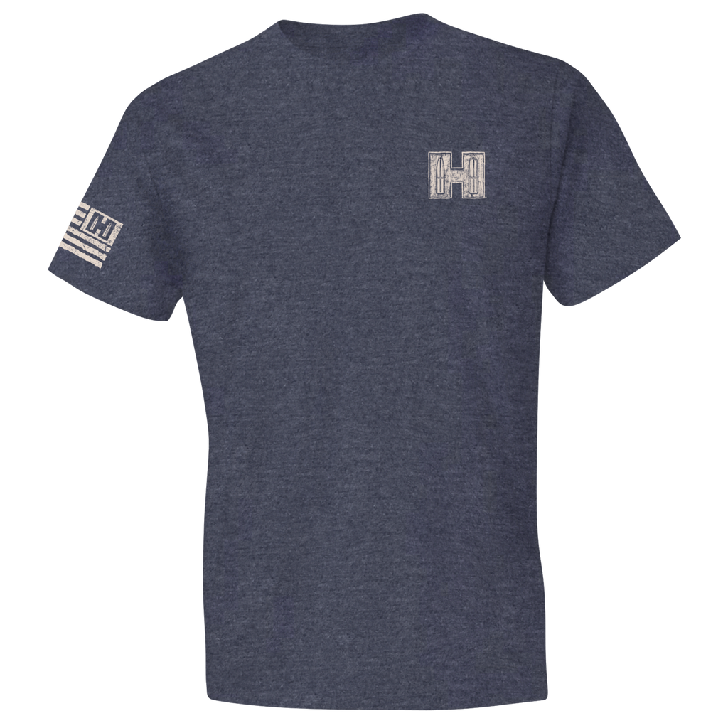 Tonal Flag Rocker T-shirt - Denim Heather
